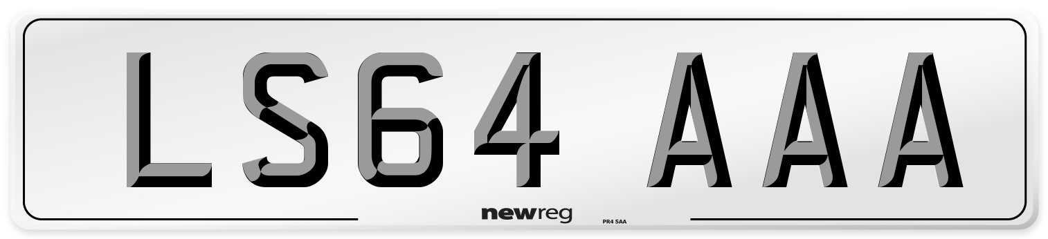 LS64 AAA Number Plate from New Reg